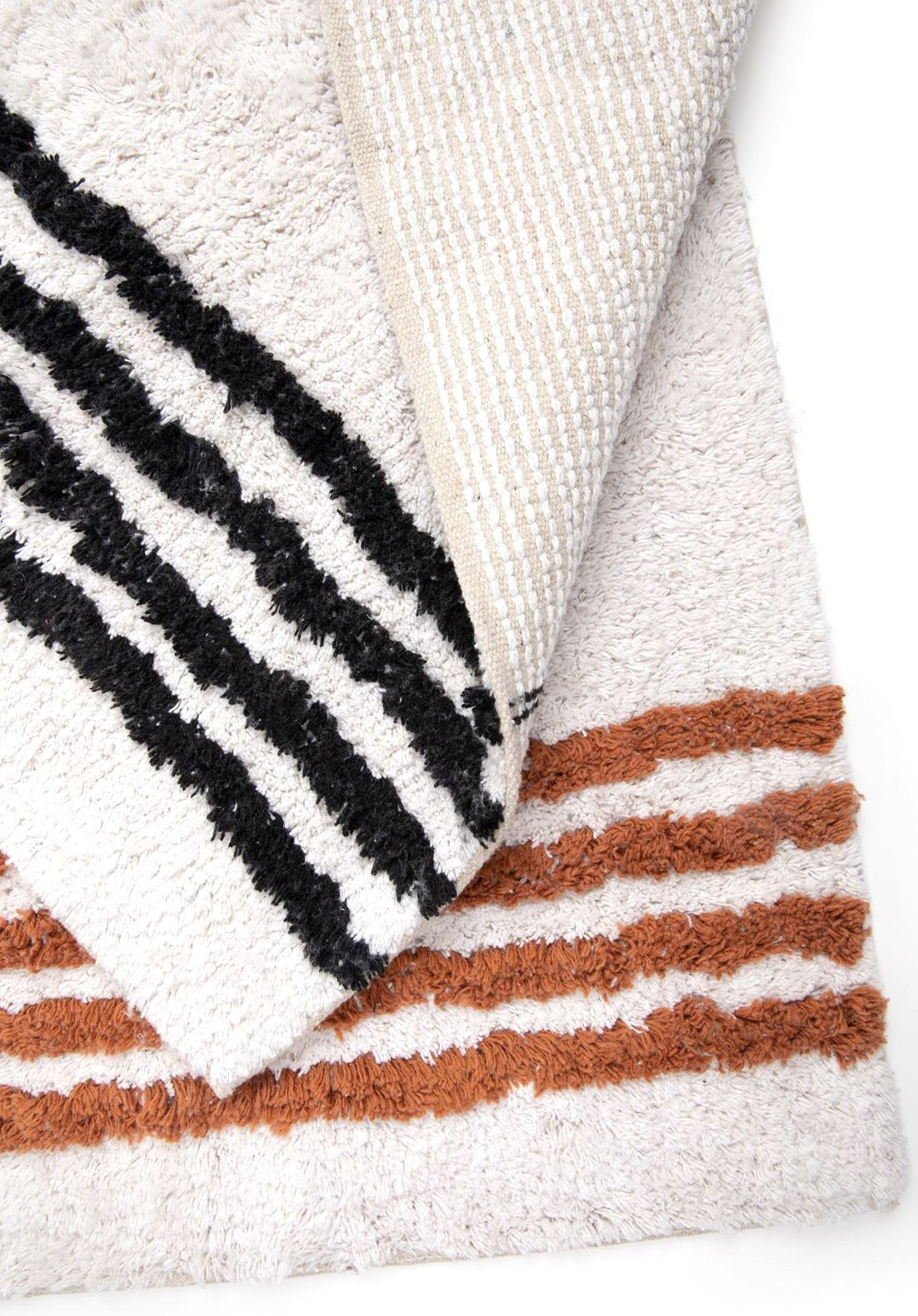 Bristol Bath Mat, Ivory and Rust