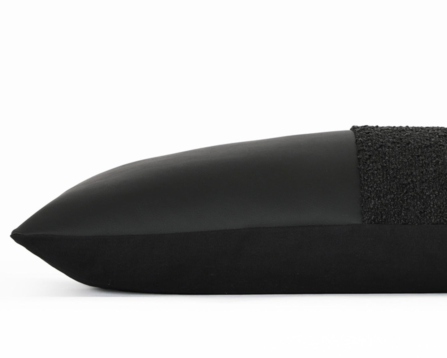 Indi, Boucle + Faux Leather, Long Lumbar