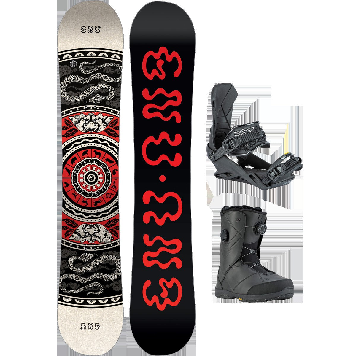 GNU Women's Ladies Choice Demo Snowboard Package