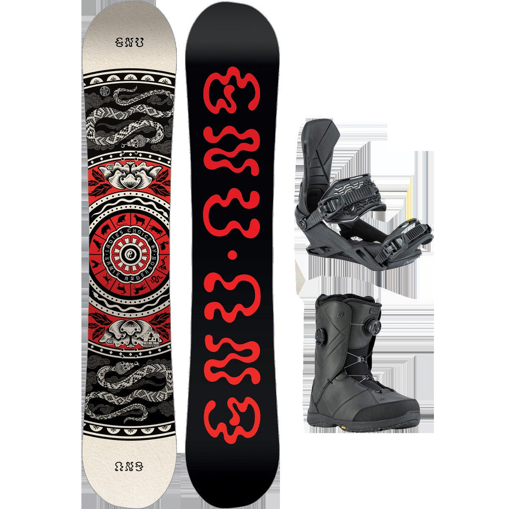 GNU Women's Ladies Choice Demo Snowboard Package