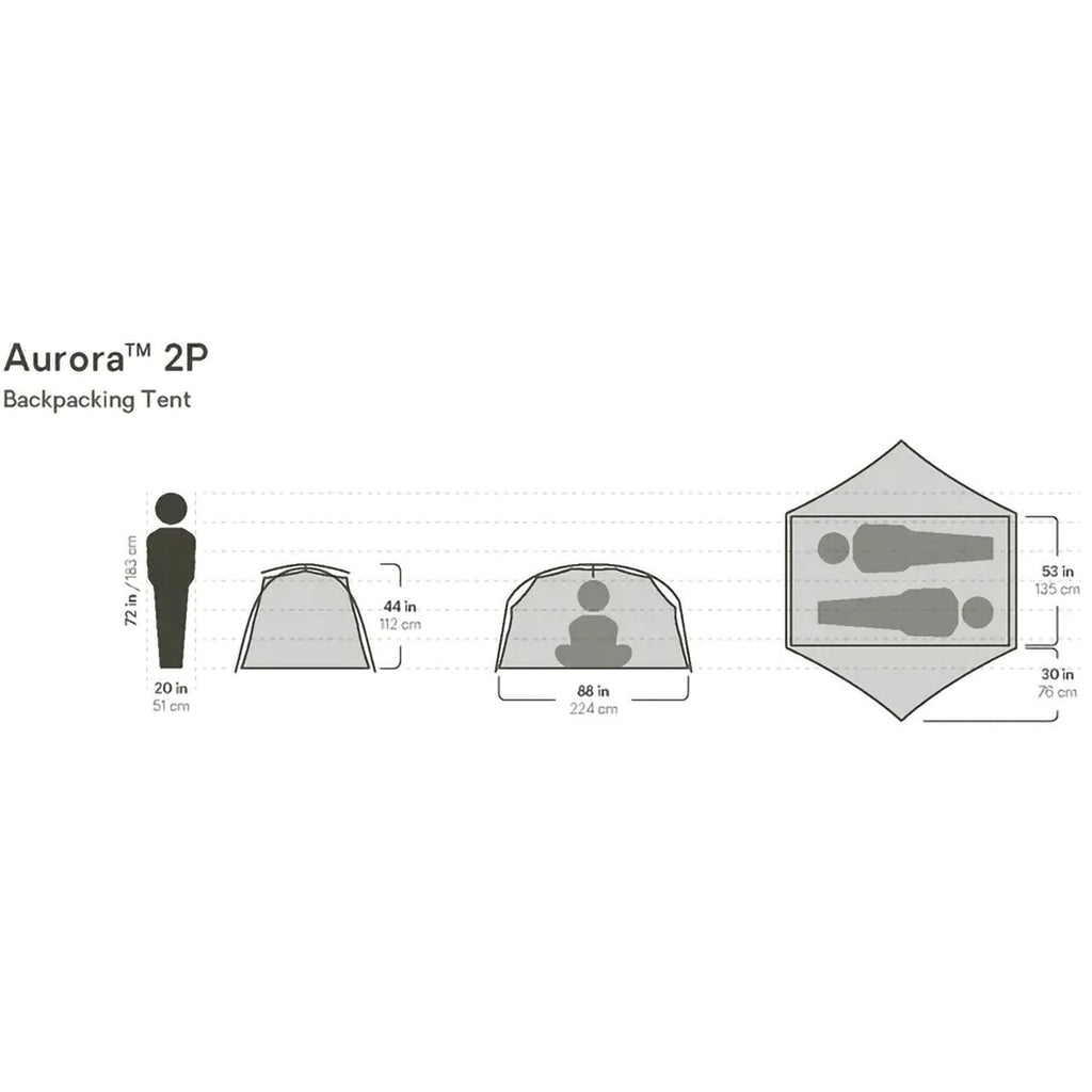Aurora 2 Person Tent & Footprint
