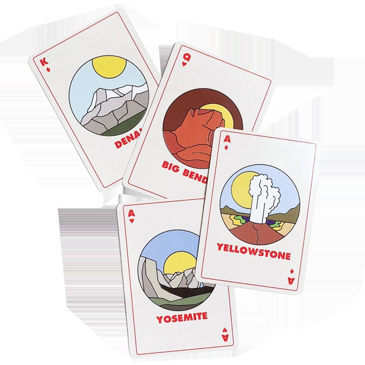 Minimalist National Park Playing Cards