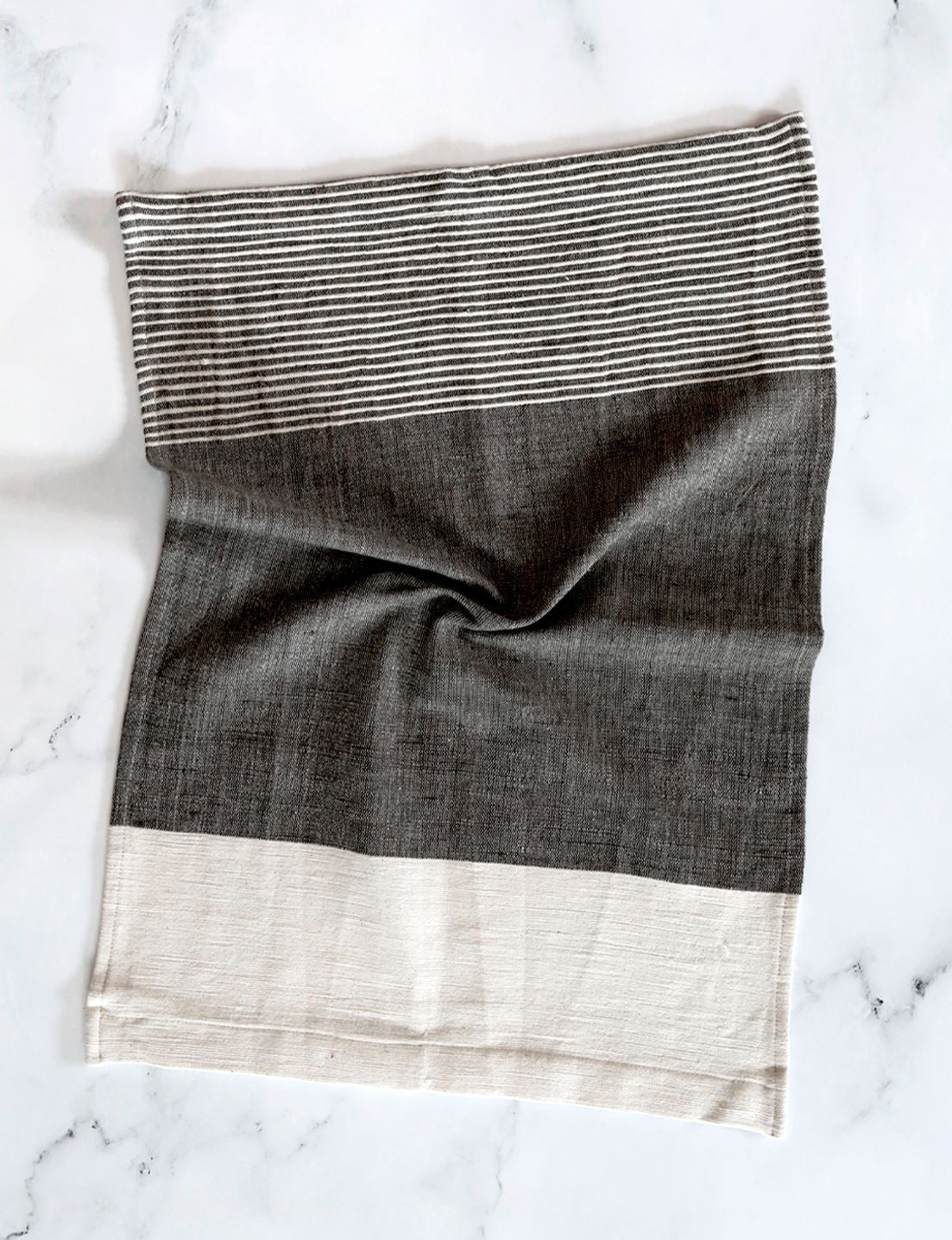 Ethiopian Cotton Tea Towel, Charcoal