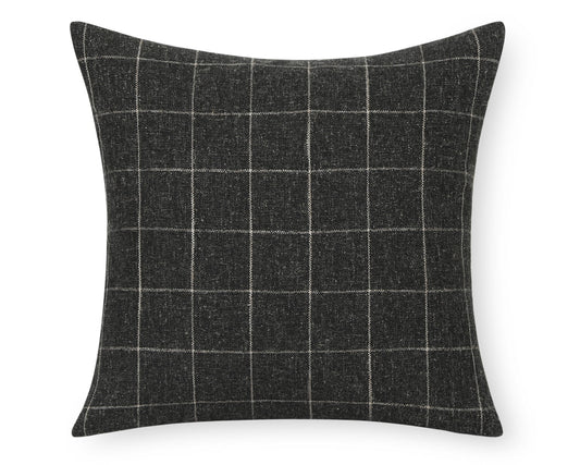 Townsend, Charcoal Windowpane Pillow Cover