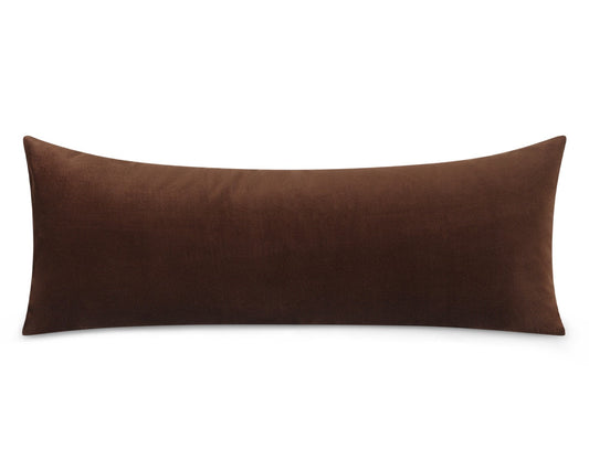 Ava, Bark Velvet, Long Lumbar Pillow