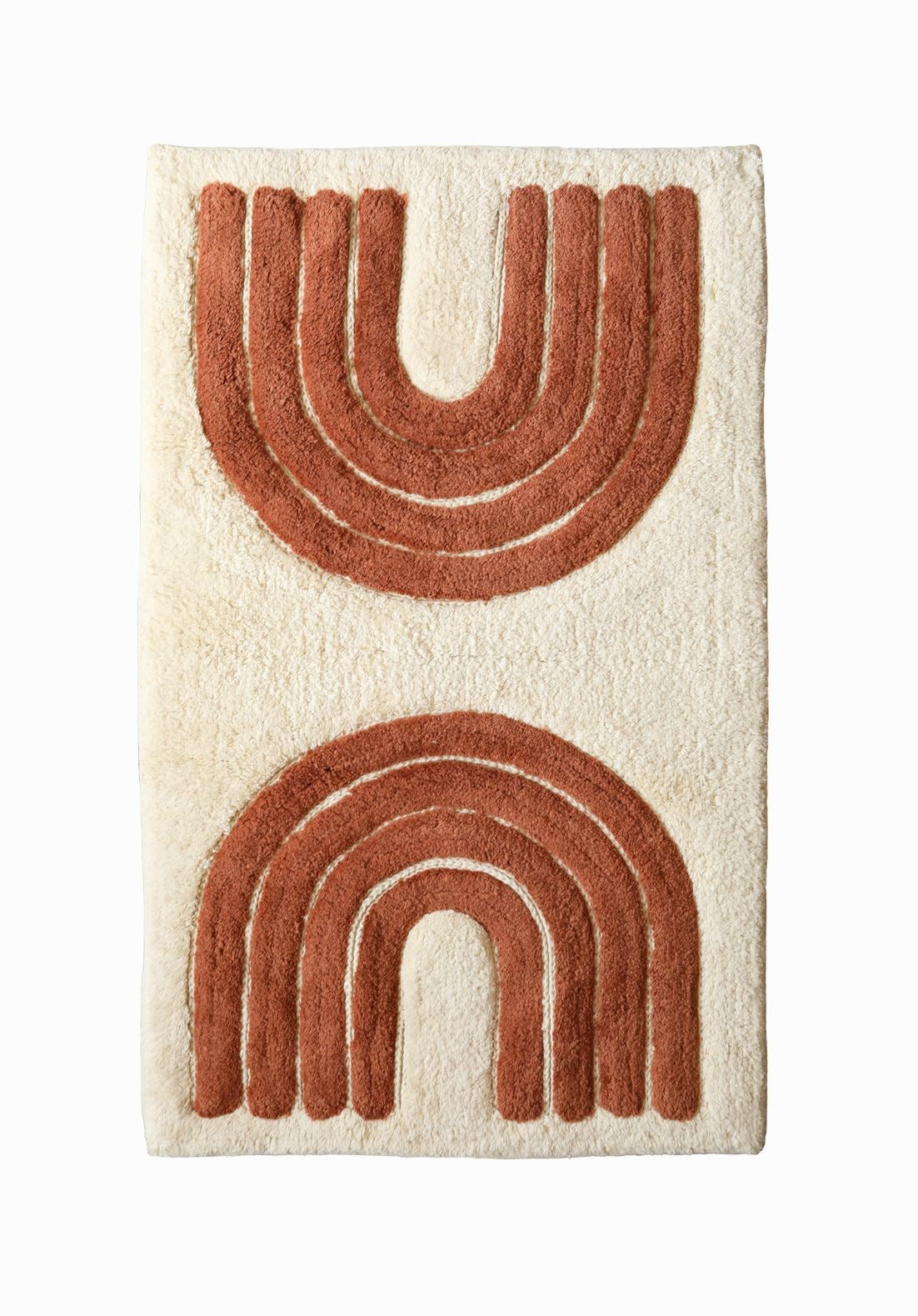 Sola Bath Mat, Cream and Rust