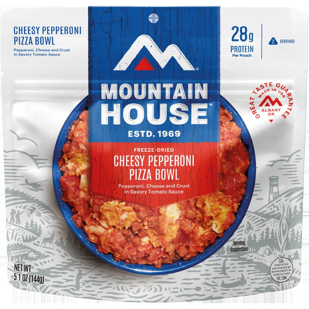Cheesy Pepperoni Pizza Bowl (2 Servings)