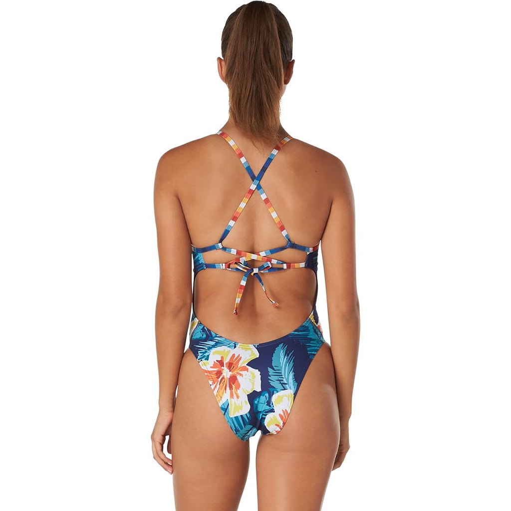 Women's Printed Double Lace Back One Piece