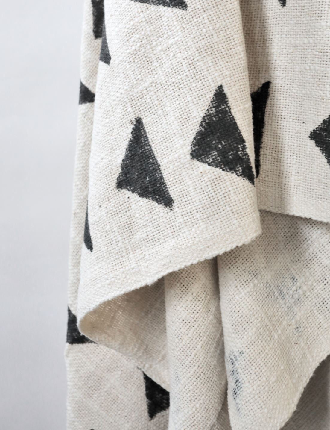 Nia, Block Printed Throw Blanket