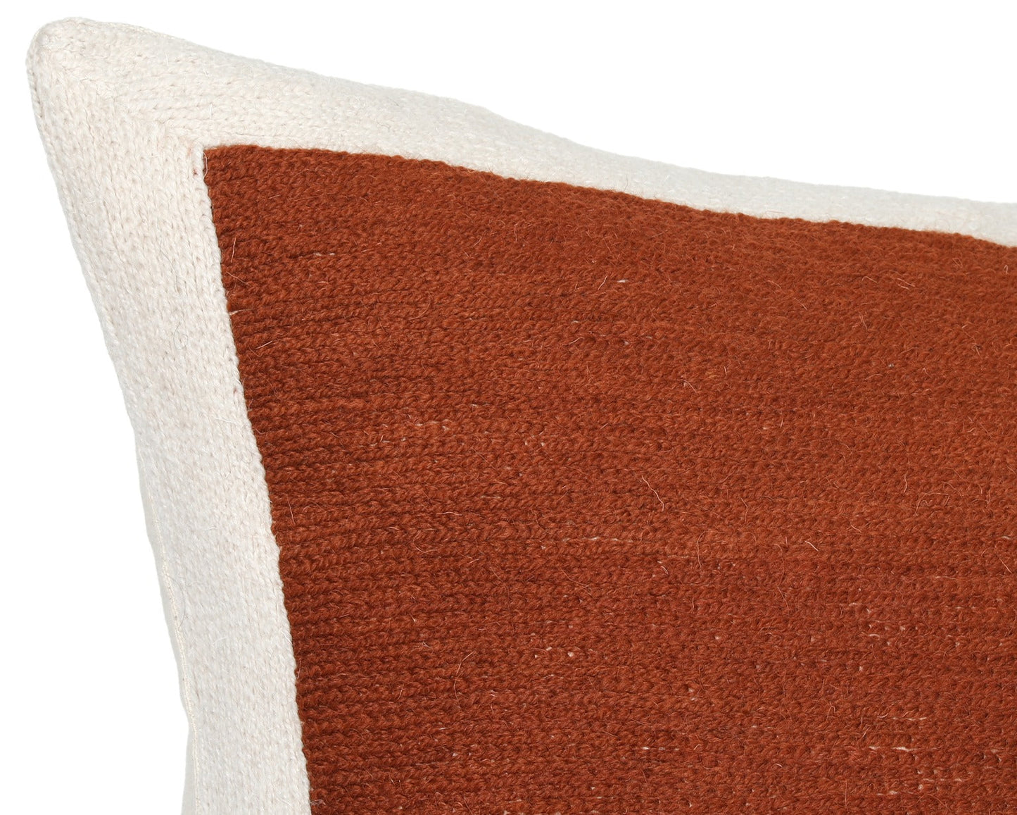 Essex, Rust-Colored Throw Pillow Cover
