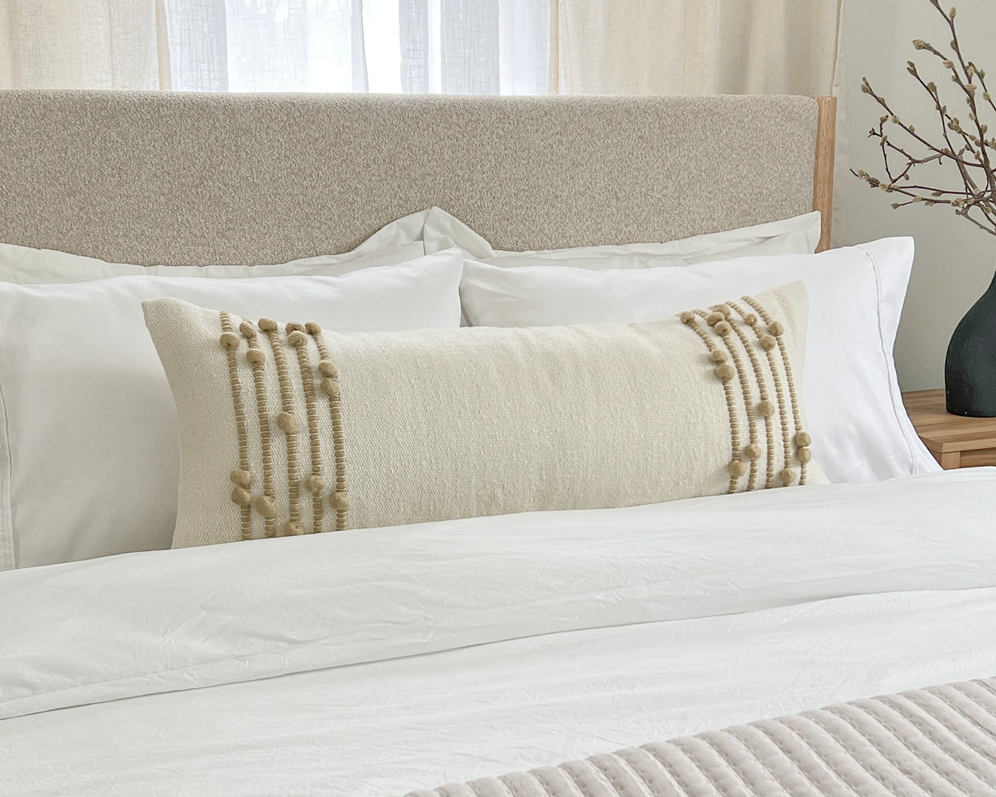 Faryll, Large Lumbar Wool Pillow