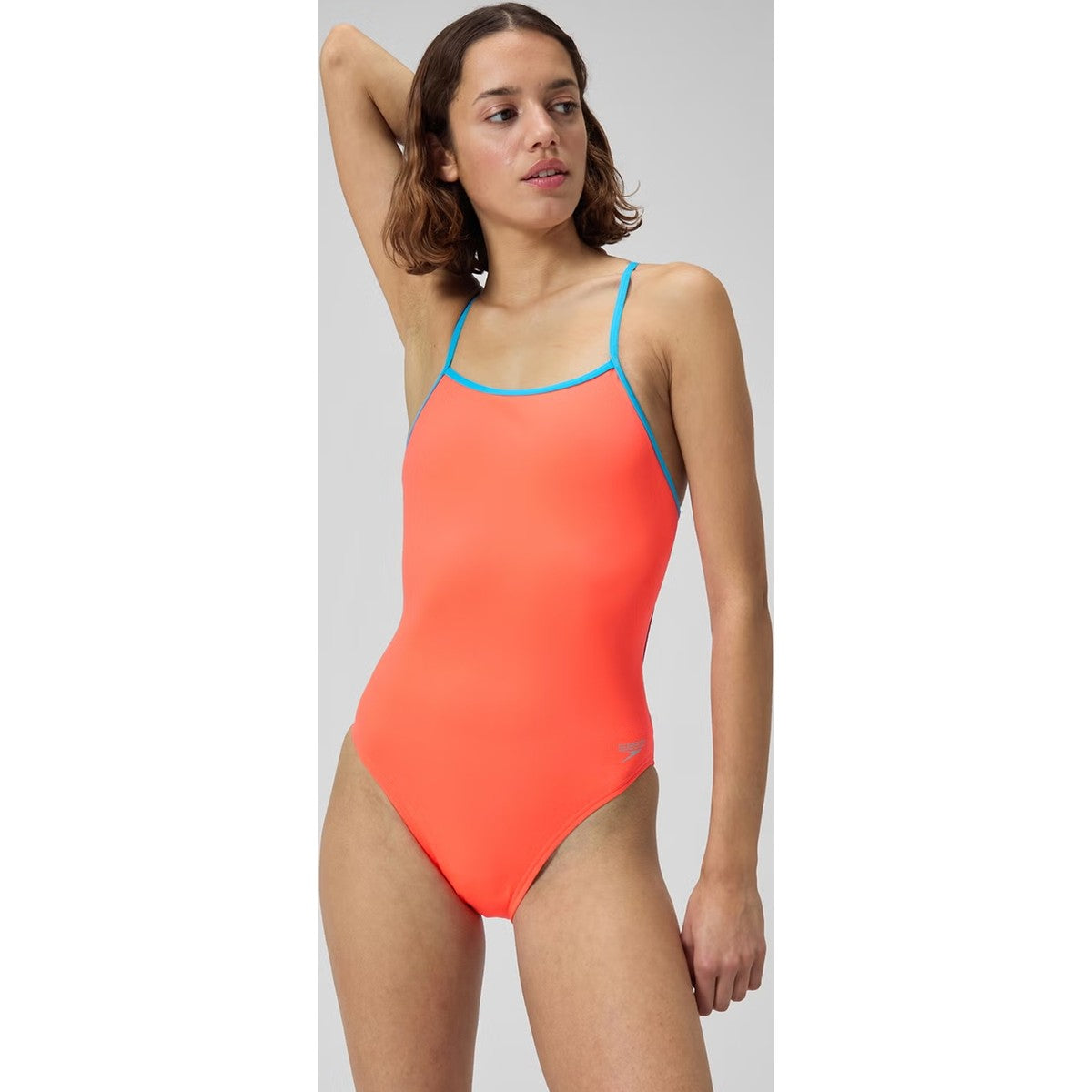 Women's Solid Double Strap One Piece