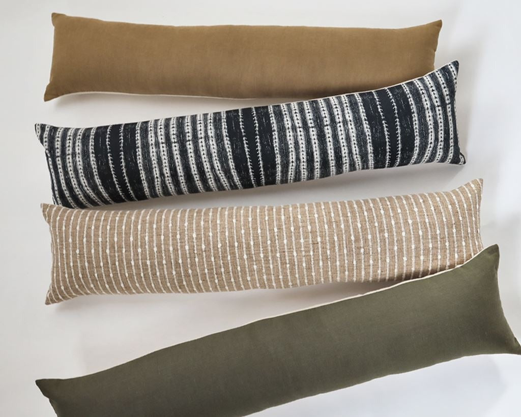 Isla, Moss Linen, Long Lumbar
