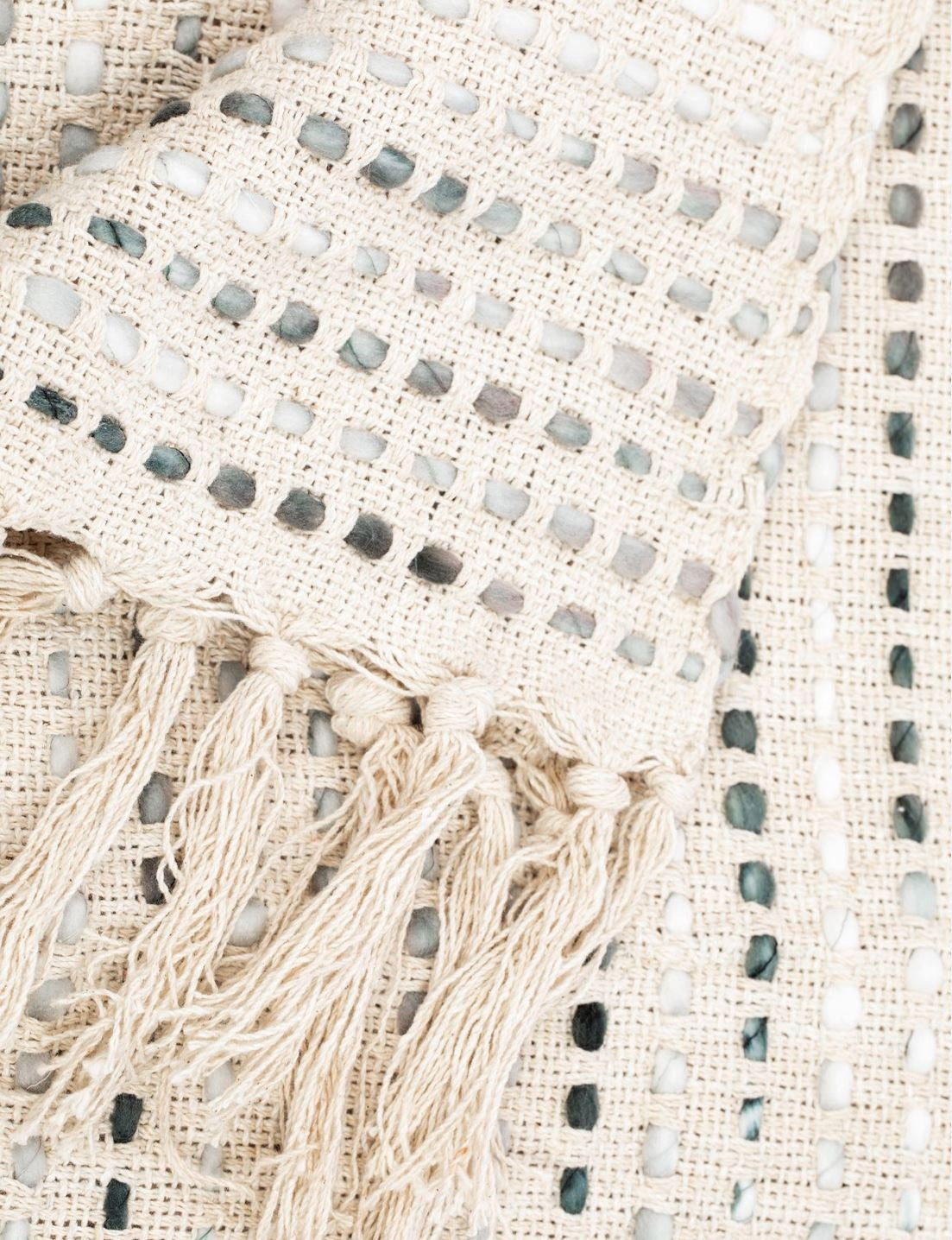 Esme Throw Blanket, Cream