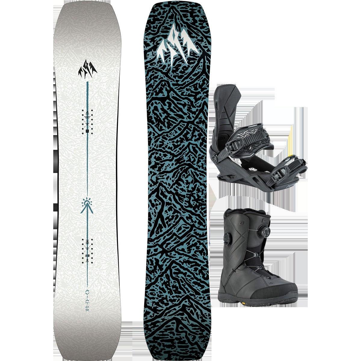 Jones Snowboards Aviator 2.0 Demo Snowboard Package