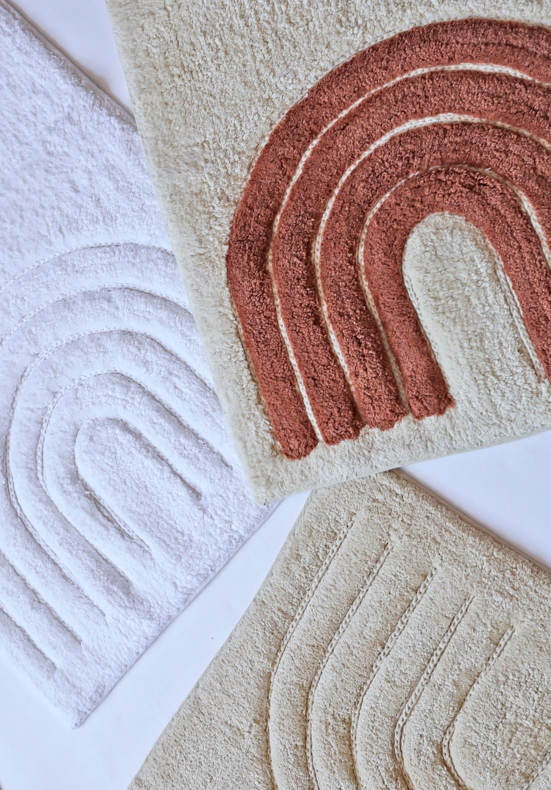 Sola Bath Mat, Cream and Rust