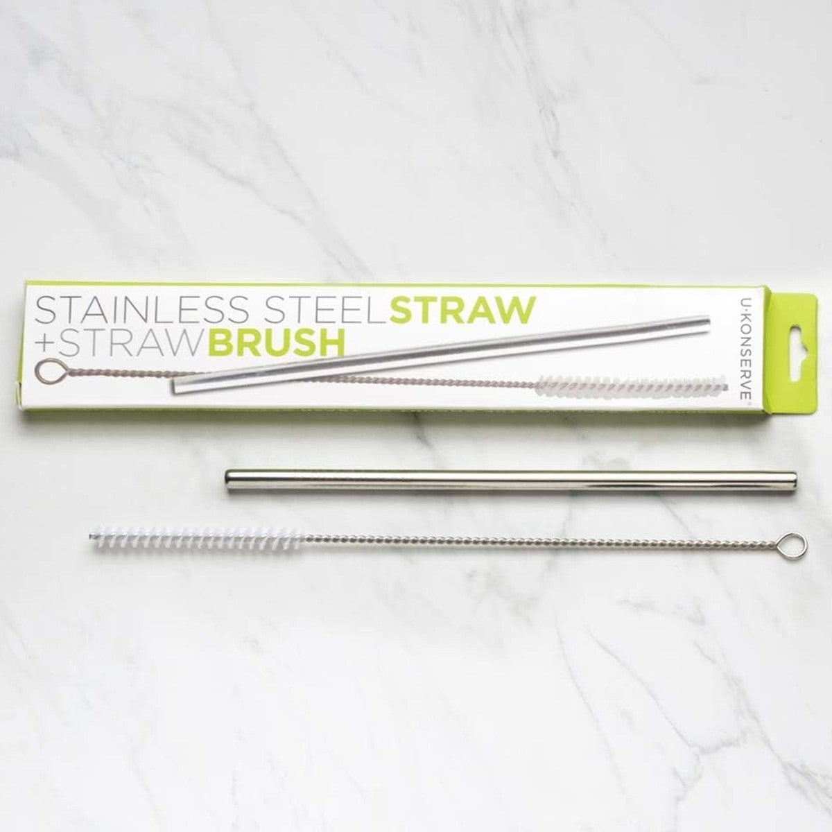 Stainless Steel Straw + Straw Brush