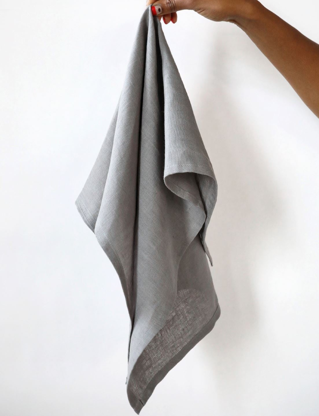 Grey Linen Kitchen Towel, 20"x27"