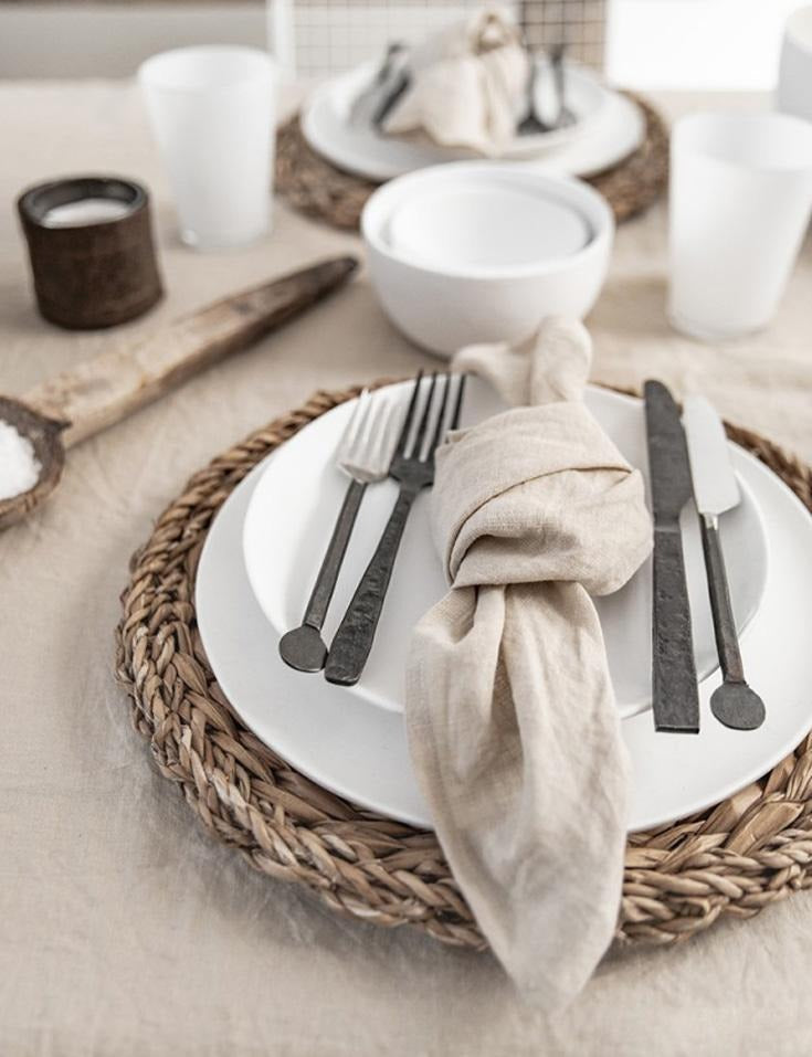 Linen Napkin Set of 2, Natural