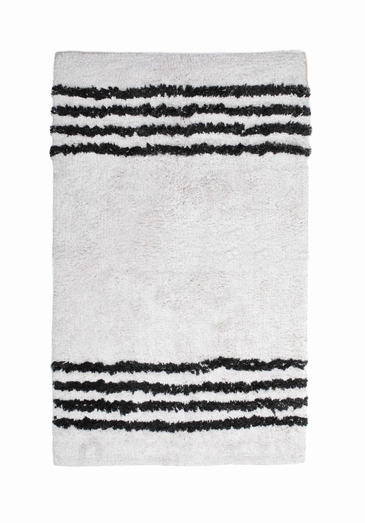 Bristol Bath Mat, Ivory and Black