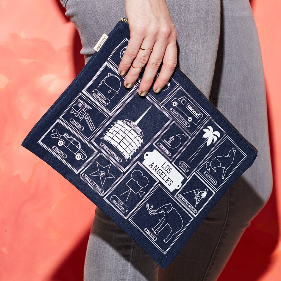 Los Angeles Flat Zip Pouch