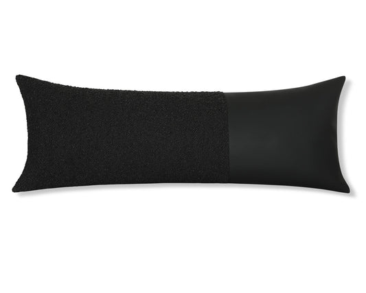 Indi, Boucle + Faux Leather, Long Lumbar