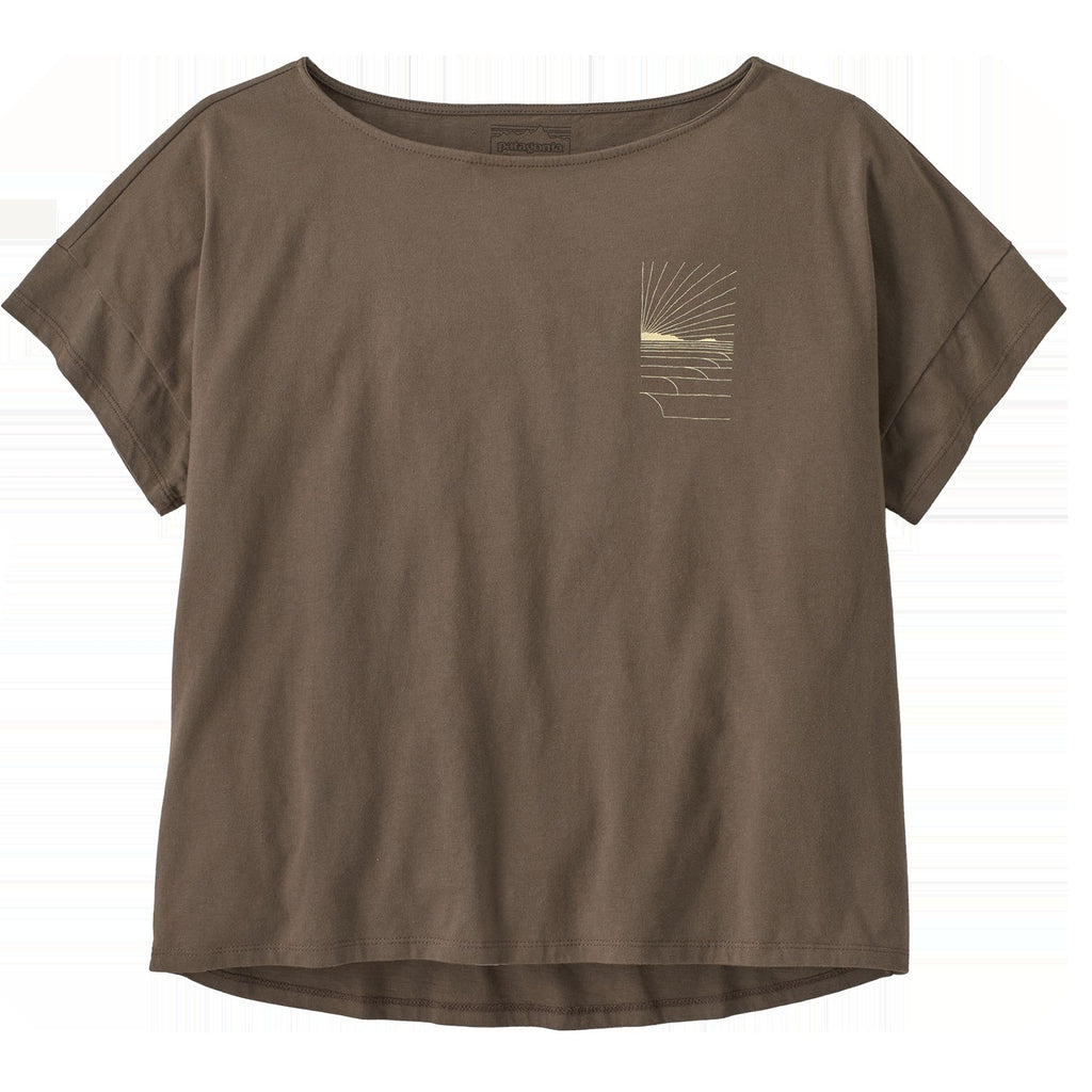 Women's Waves Rolling Relaxed Drop-Sleeve Organic Shirt