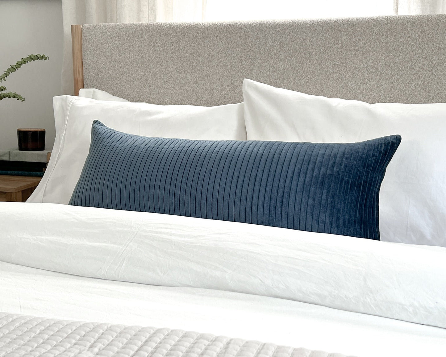 Rhone, Lagoon Velvet, Long Lumbar Pillow
