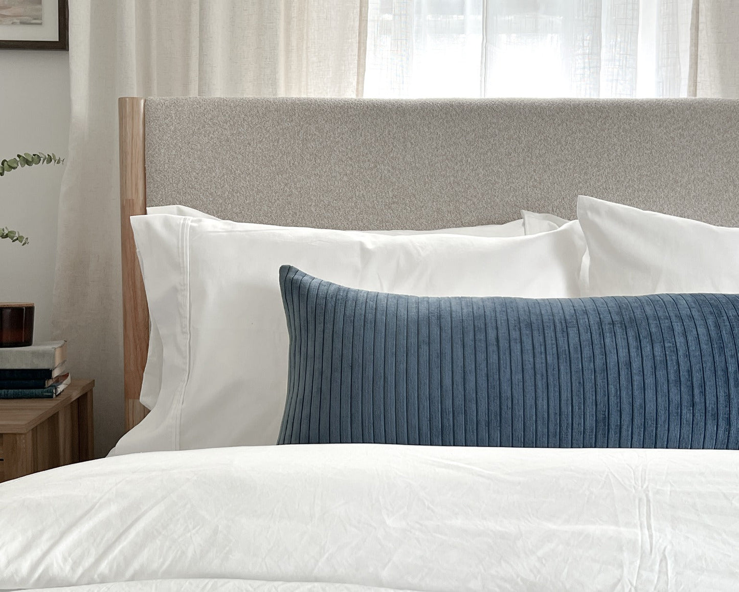 Rhone, Lagoon Velvet, Long Lumbar Pillow