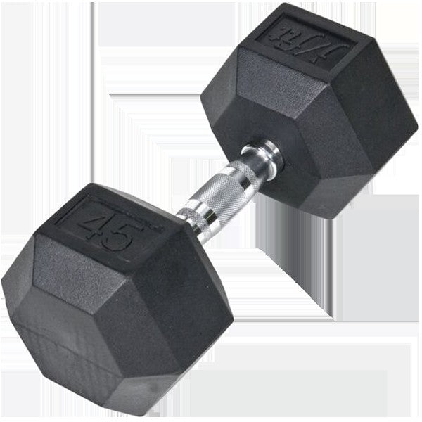 RubberHex Dumbell - 45 lb