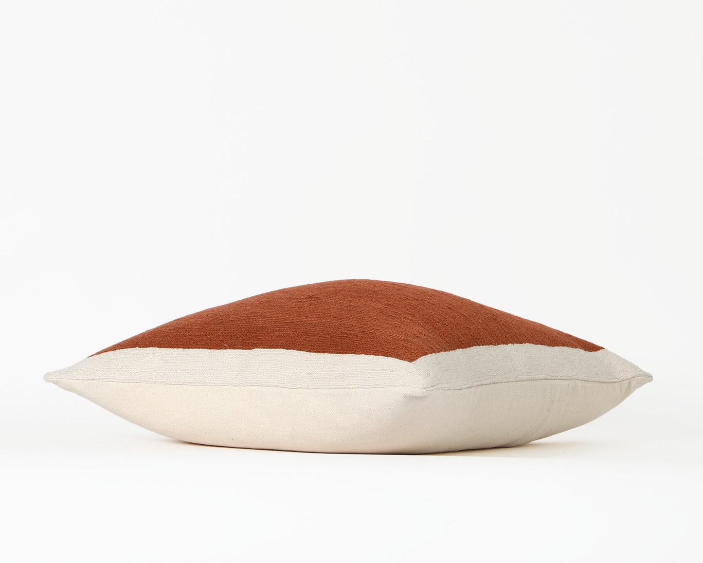 Essex, Rust-Colored Throw Pillow Cover