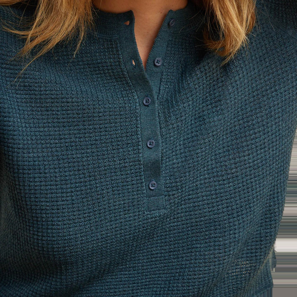 Women's Well Worn Thermal Long Sleeve Henley