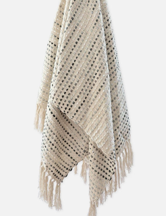 Esme Throw Blanket, Cream