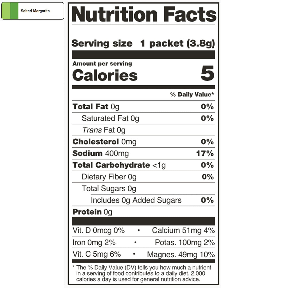 Unsweetened Hydration Sport Drink Mix (Single Serving)
