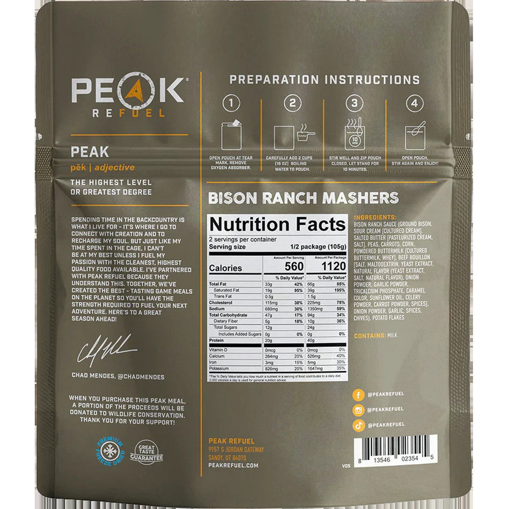 Bison Ranch Mashers (2 Servings)