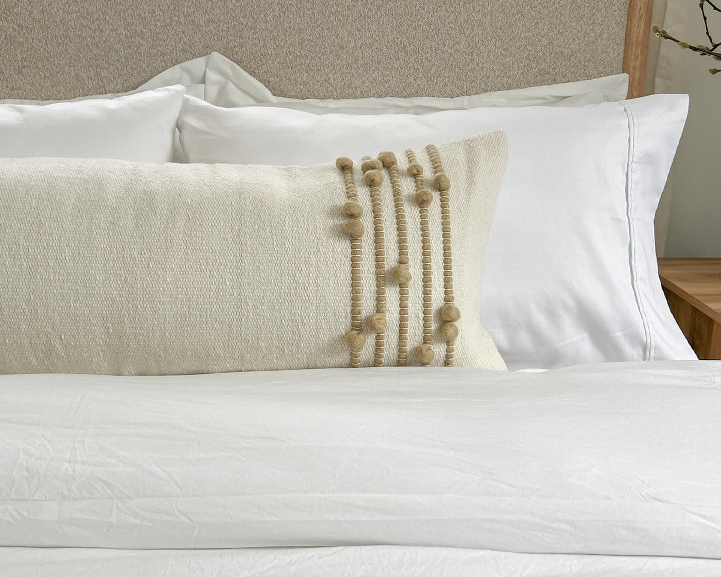 Faryll, Large Lumbar Wool Pillow