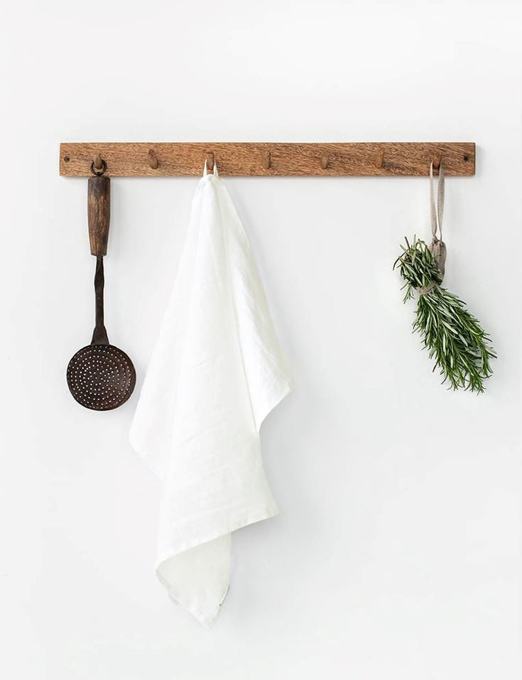Ivory Linen Kitchen Towel, 20"x27"