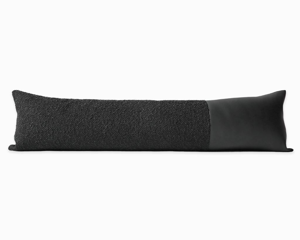 Indi, Boucle + Faux Leather, Long Lumbar