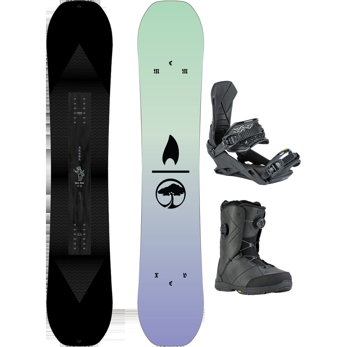 Arbor Snowboards Women's Kuro Neko Demo Snowboard Package