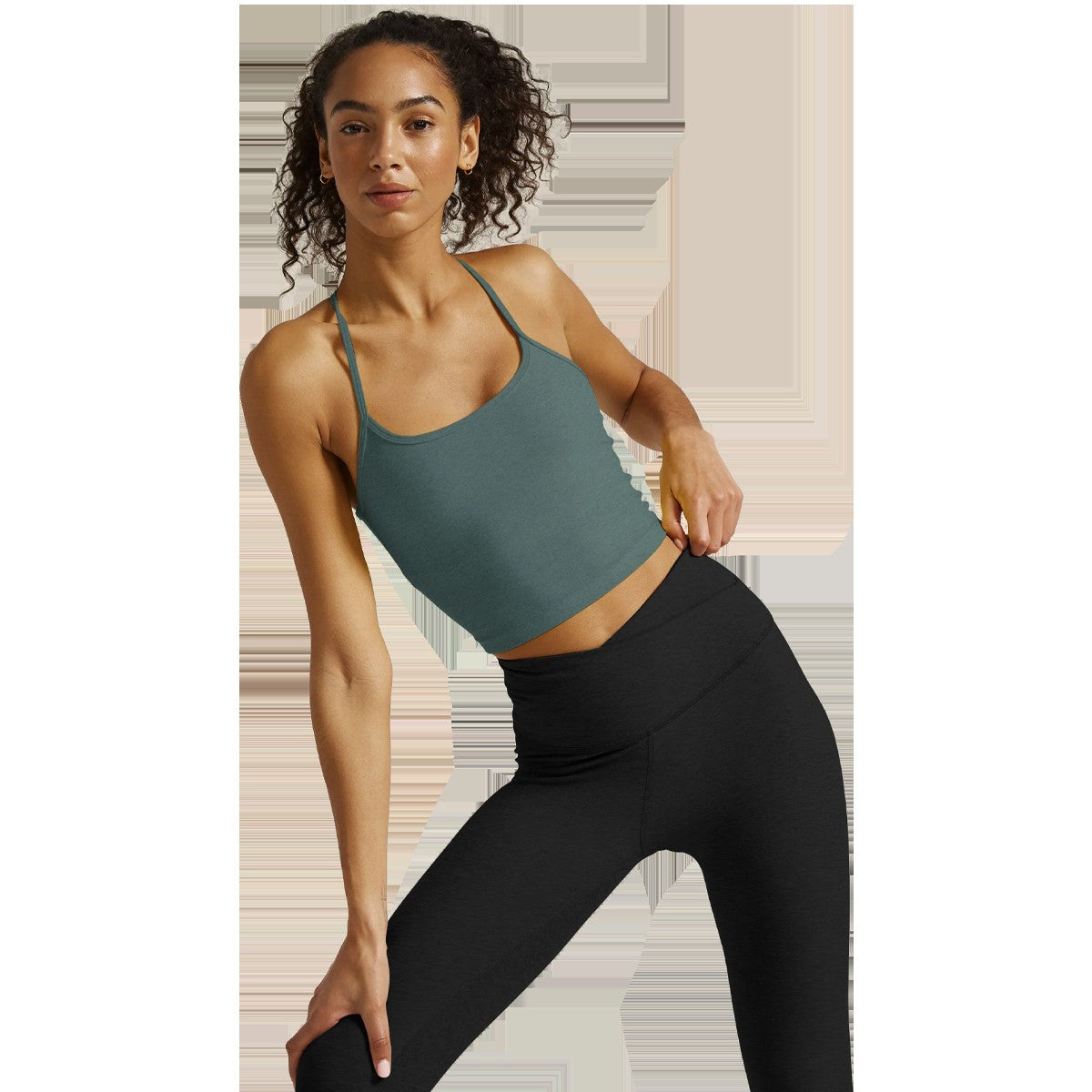 Women's Spacedye Slim Racerback Cropped Tank