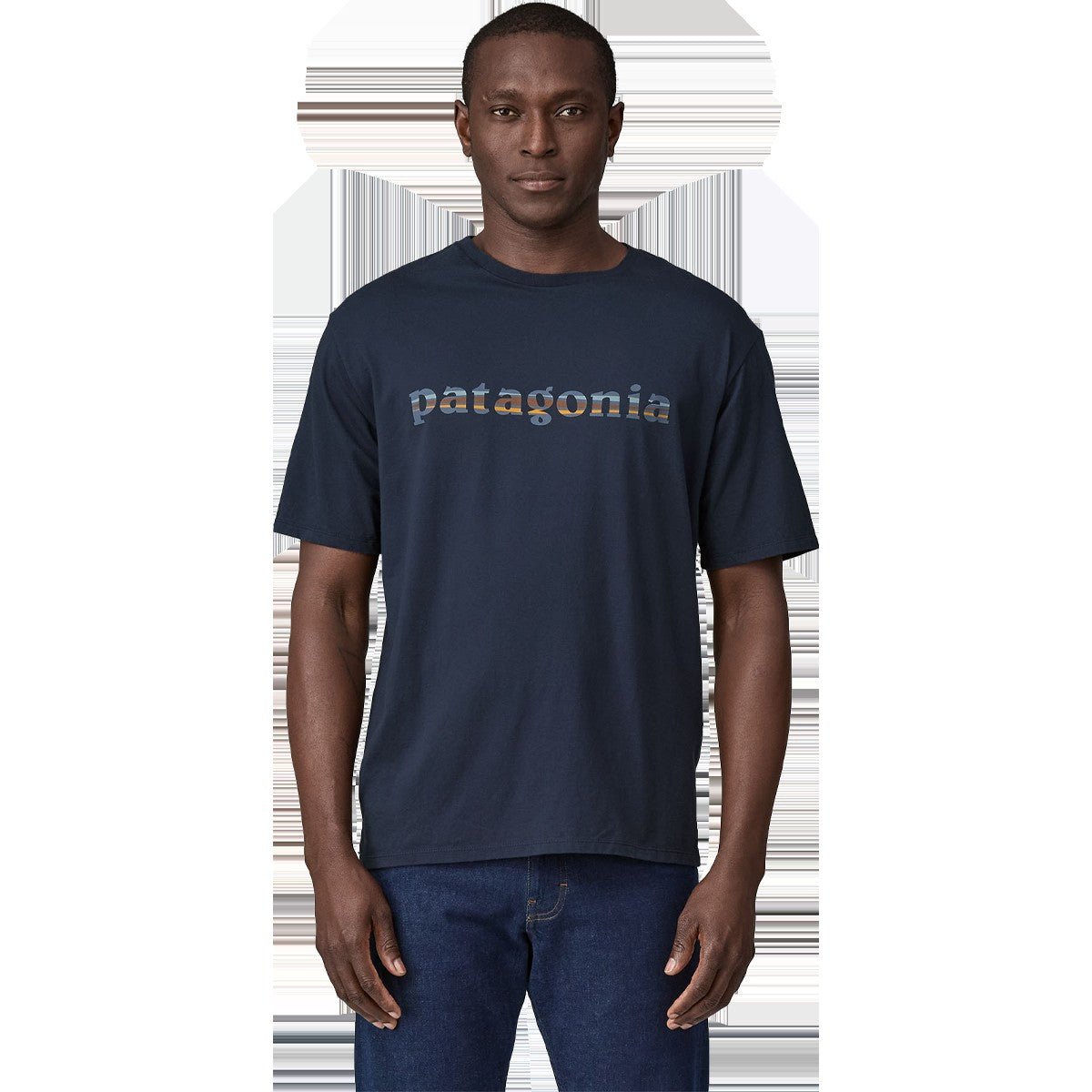 Men's 73 Skyline Text Logo Organic Tee