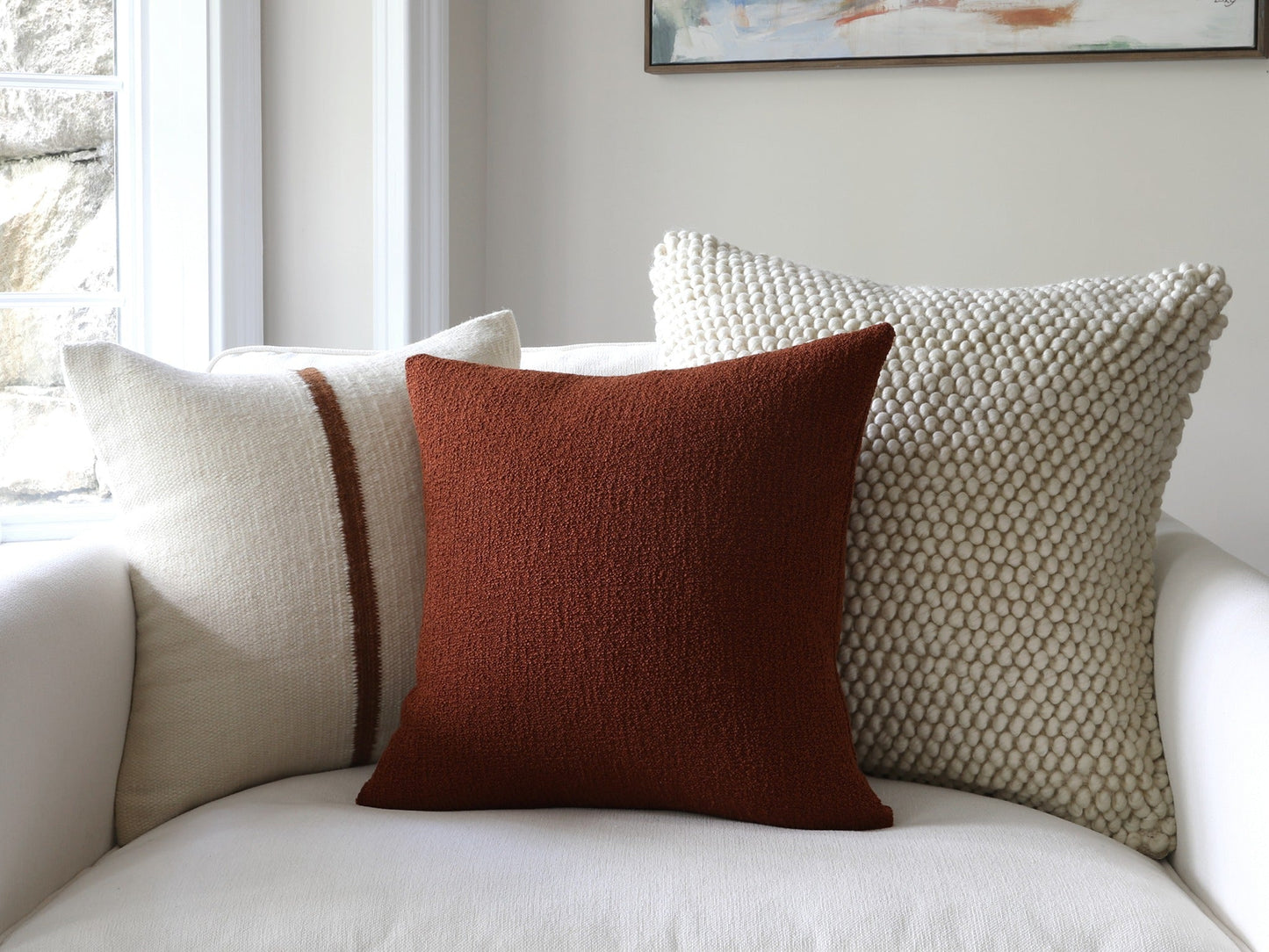 Lima, Boucle Pillow Cover in Sienna